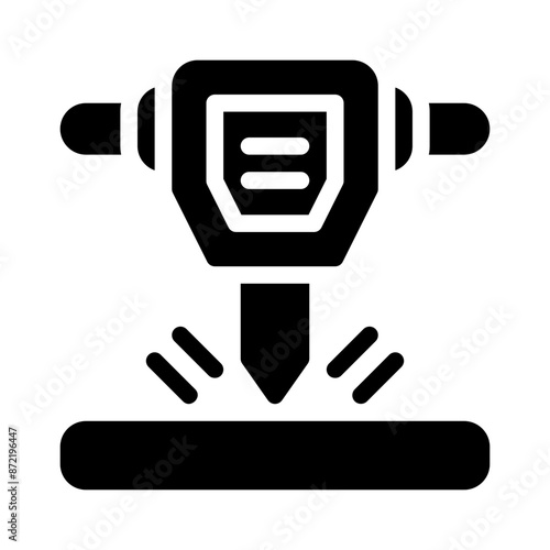 jackhammer glyph icon