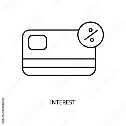 interest concept line icon. Simple element illustration. interest concept outline symbol design.
