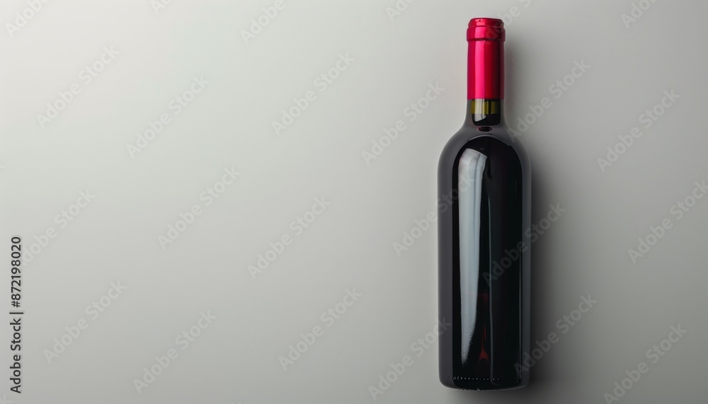 Bottle of tasty red wine on white background, space for text Bottle of tasty red wine on white background, space for text
