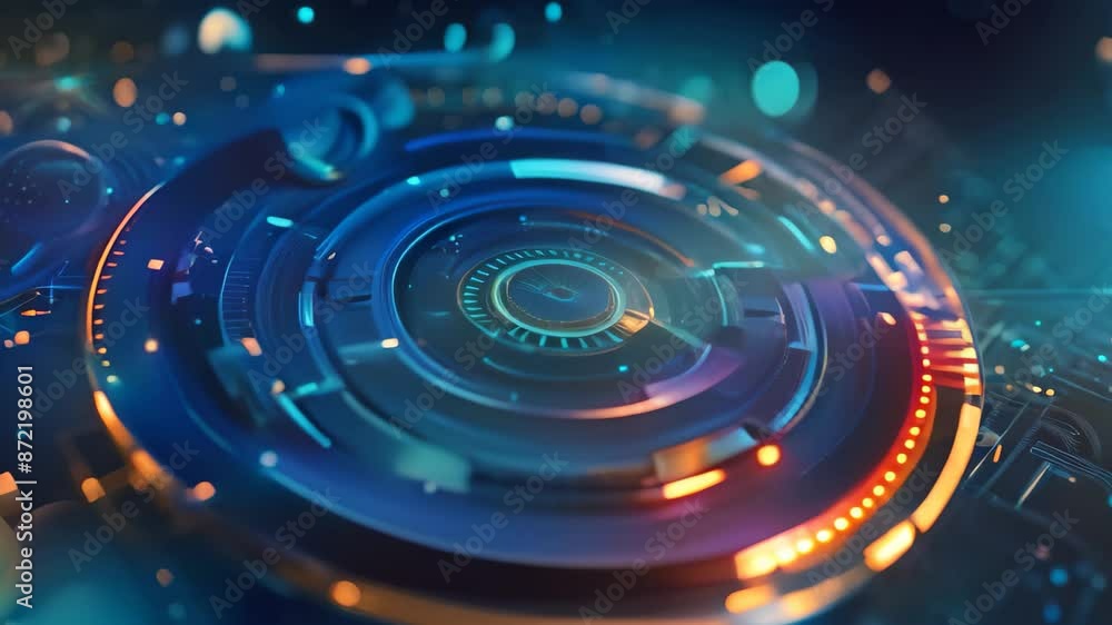 A futuristic computer screen shows abstract data visualization, enhancing efficiency through automated financial processes, Enhancing efficiency through automated financial processes A futuristic computer screen shows abstract data visualization, enhancing efficiency through automated financial processes, Enhancing efficiency through automated financial processes