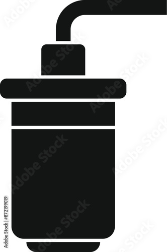 Simple black and white icon of a car ignition coil, essential for a functioning engine