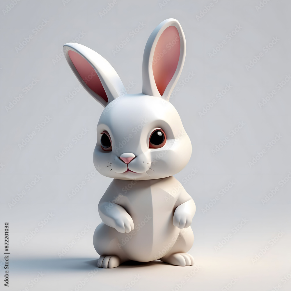 Obraz premium Cute White Bunny