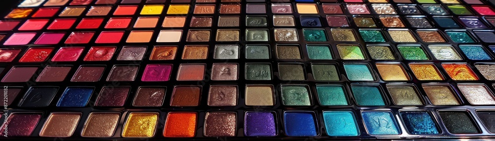 Palette with numerous eyeshadow shades, organized compartments, pro style makeup, endless eye possibilities Palette with numerous eyeshadow shades, organized compartments, pro style makeup, endless eye possibilities