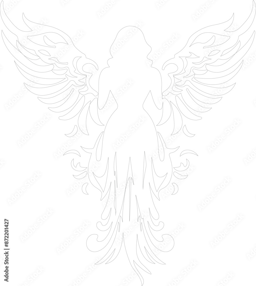 Angel outline Angel outline