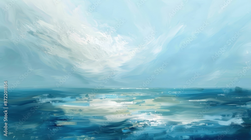 Ocean view where the water meets the sky Ocean view where the water meets the sky
