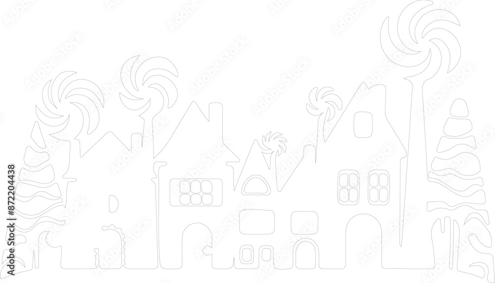 Candy cane lane outline Candy cane lane outline