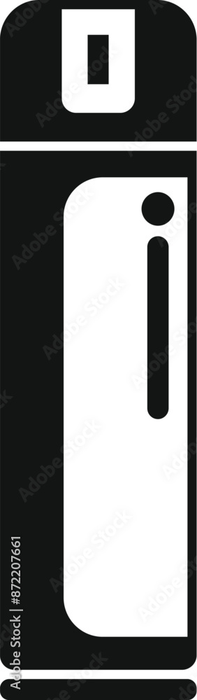 Black simple icon of a spray bottle for cleaning products Black simple icon of a spray bottle for cleaning products