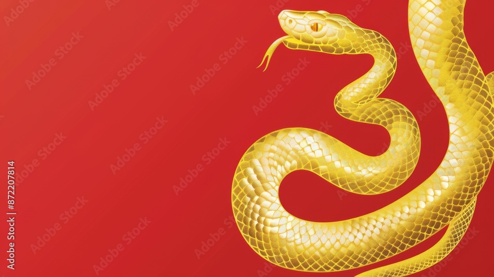 Fototapeta premium 2025 Chinese New Year, year of the Snake. Chinese zodiac