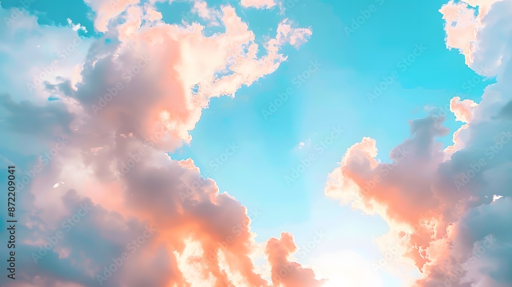 Clear sky with clouds, blue sky Clear sky with clouds, blue sky