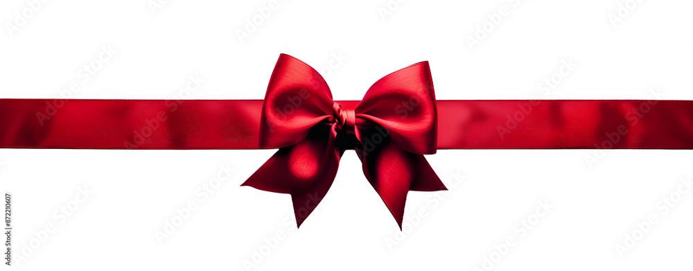 Red Ribbon Bow Tie Isolated on a Transparent Background Red Ribbon Bow Tie Isolated on a Transparent Background