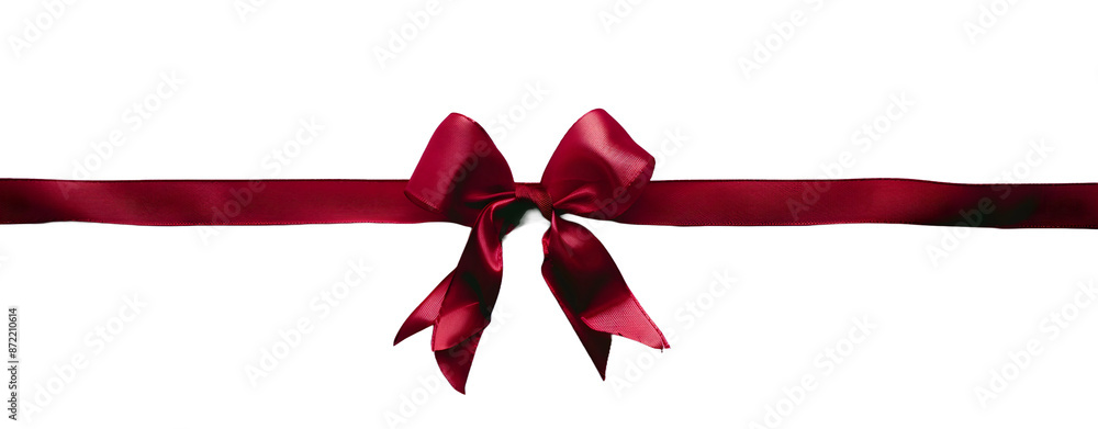 Red Ribbon Bow Tie Isolated on a Transparent Background Red Ribbon Bow Tie Isolated on a Transparent Background