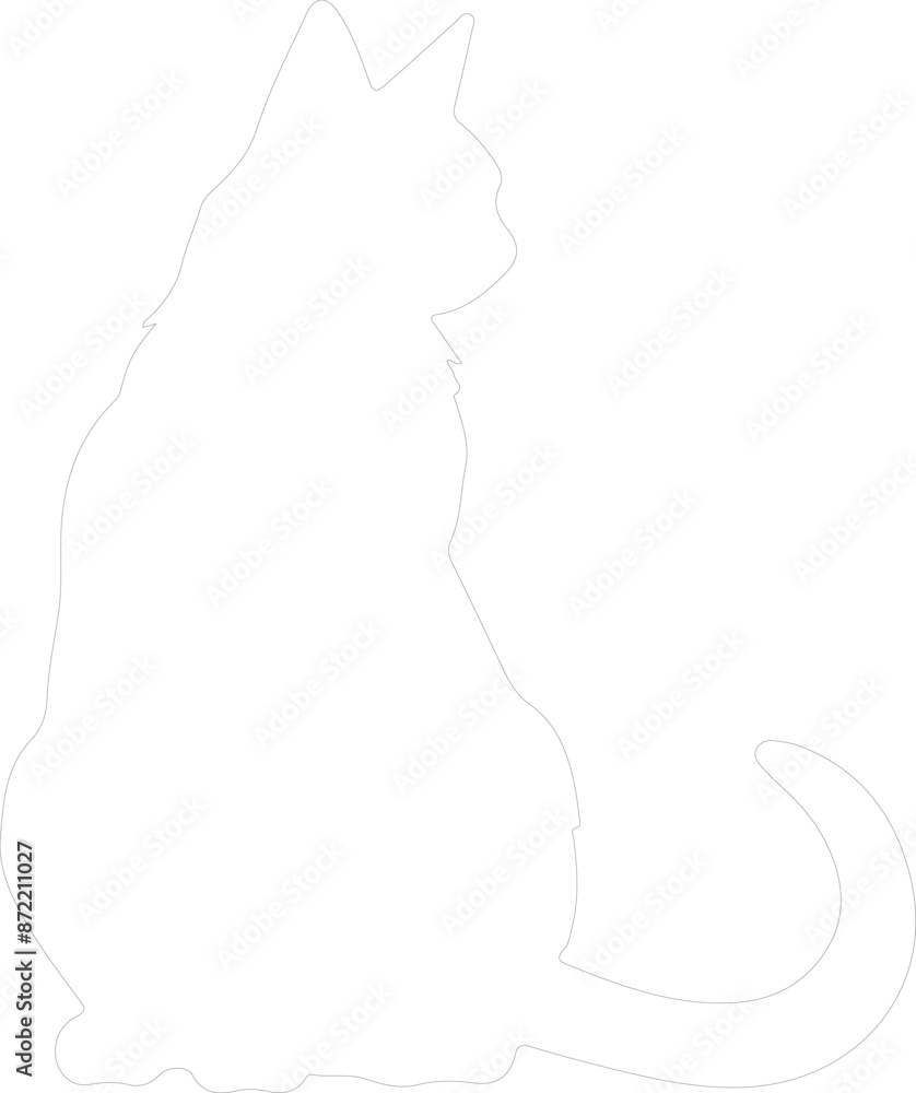 Khao Manee Cat outline Khao Manee Cat outline