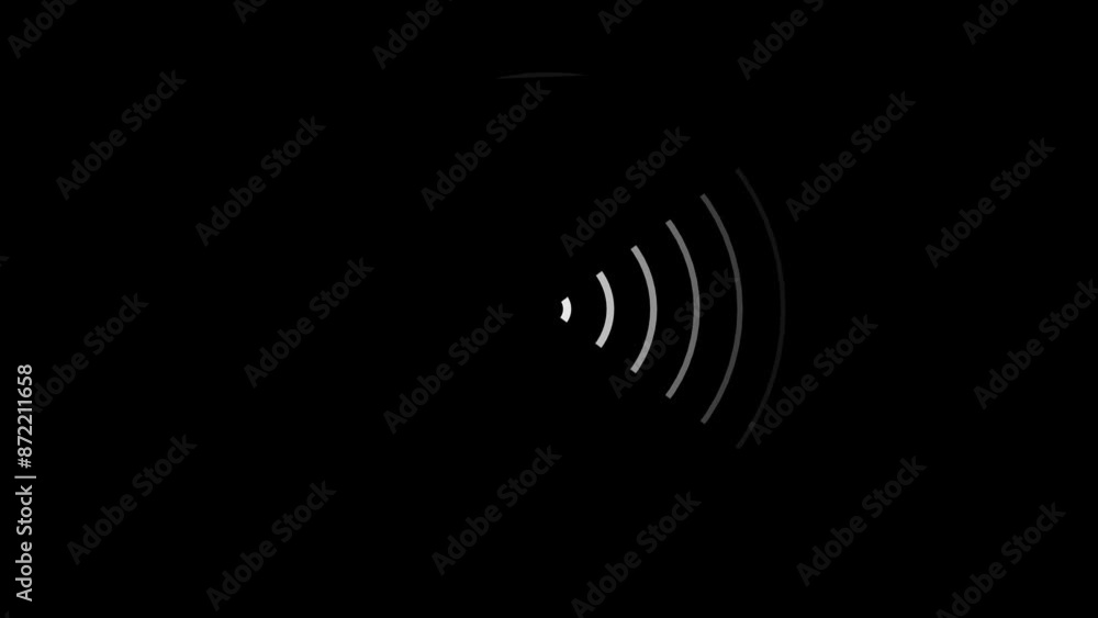 radar wave whate animation black background 4k vedios radar wave whate animation black background 4k vedios