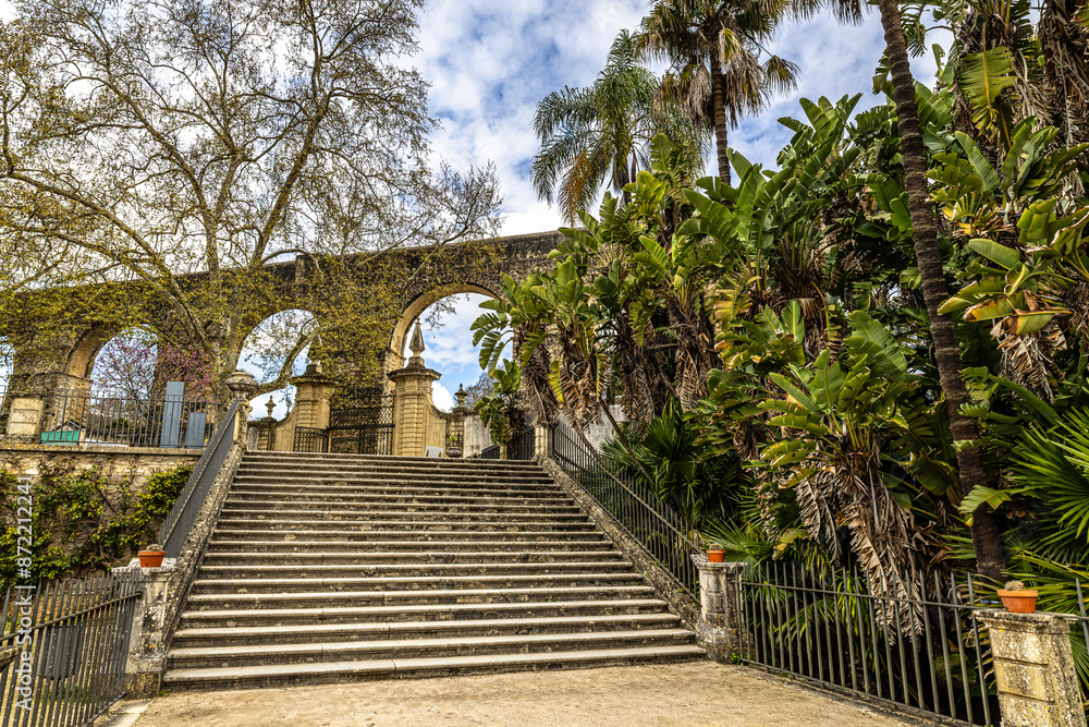 The Botanical Garden of the University of Coimbra in Portugal. The garden was founded in the 18th century The Botanical Garden of the University of Coimbra in Portugal. The garden was founded in the 18th century