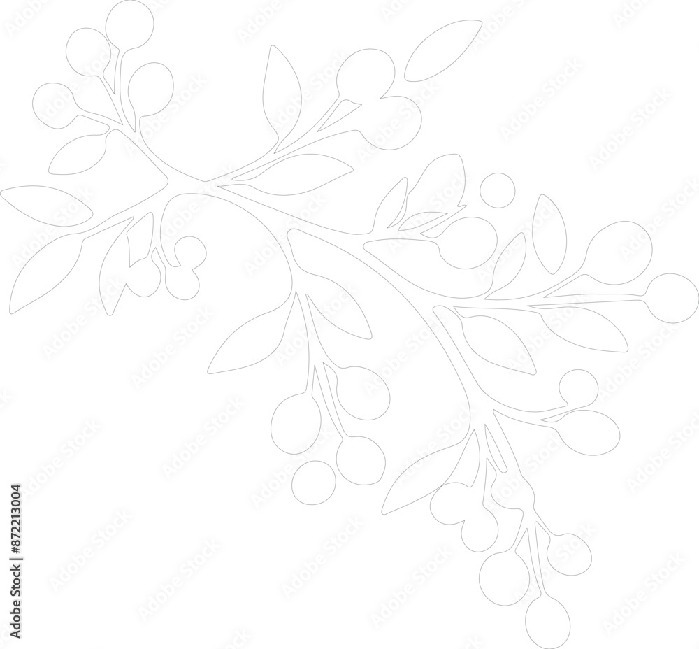 Fototapeta premium Mistletoe outline