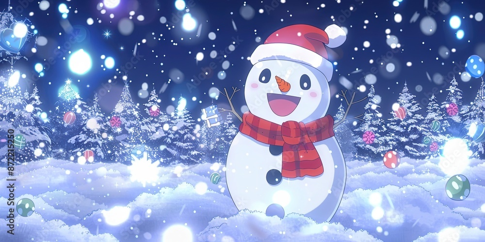 Kawaii Snowman illustration Kawaii Snowman illustration