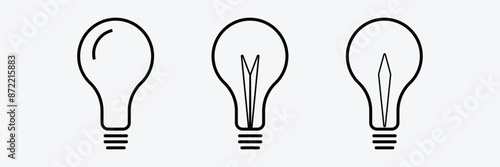 Light bulb icon vector, creativity, ideas, solution symbol.
