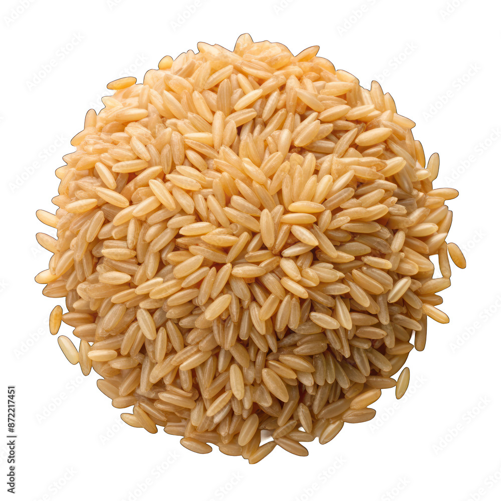 Brown grain rice Isolated on transparent background Brown grain rice Isolated on transparent background