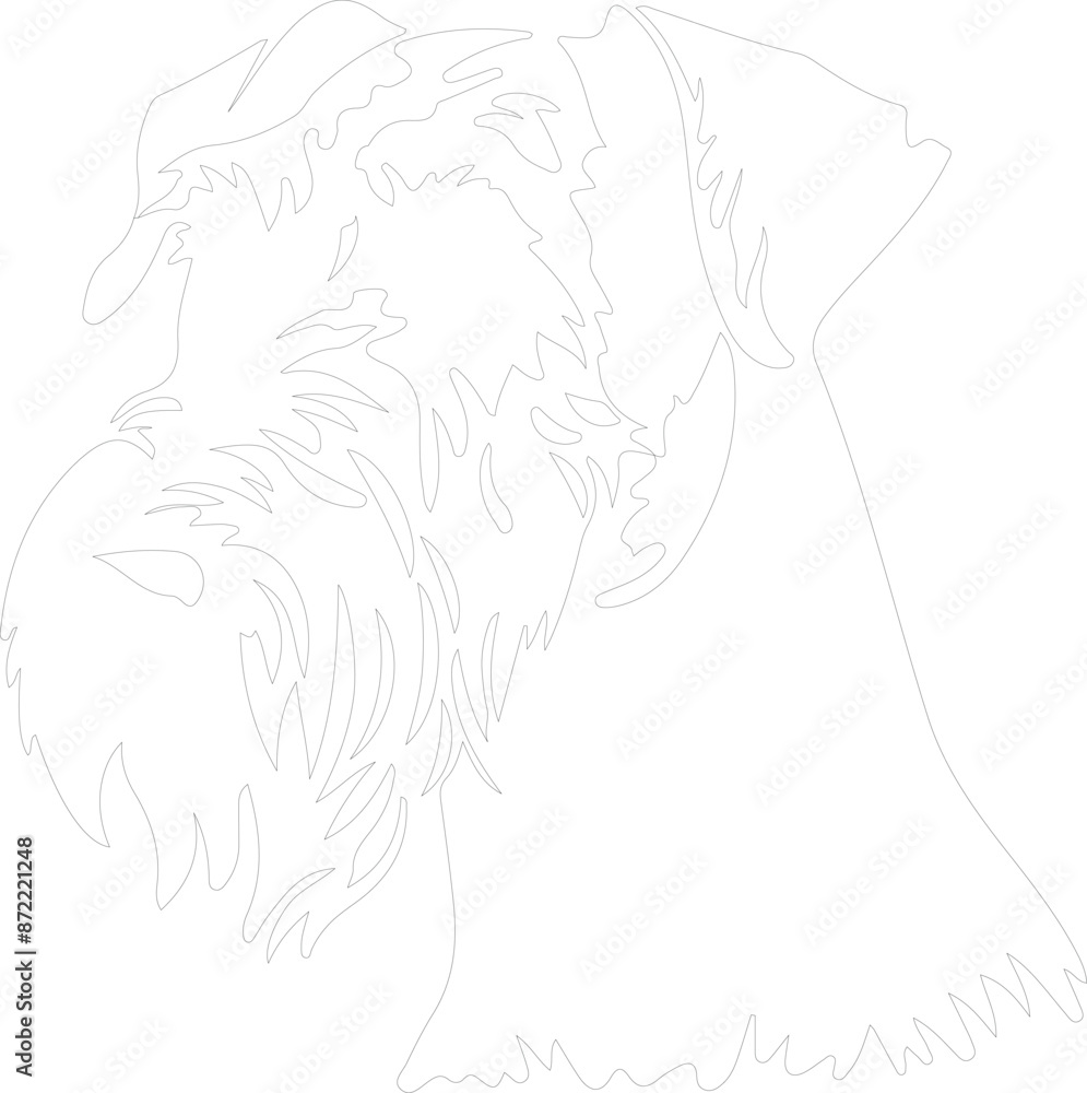 Airedale Terrier outline Airedale Terrier outline