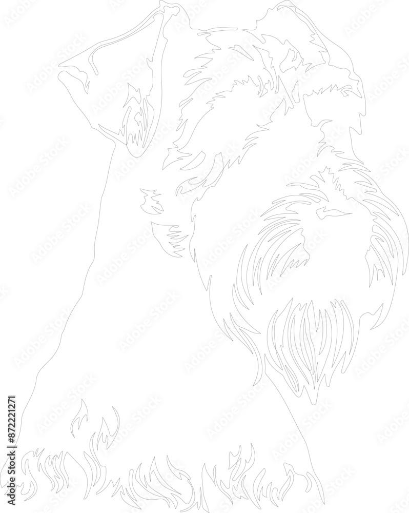 Airedale Terrier outline Airedale Terrier outline