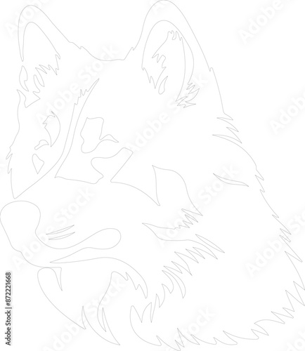 Alaskan Malamute outline