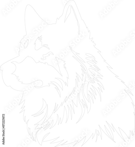 Alaskan Malamute outline