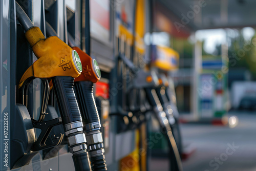 Wallpaper Mural A car is being filled with gas and has red paint on it, generative ai image. Torontodigital.ca