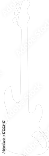 Bass guitar outline