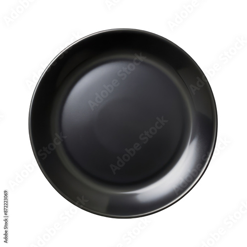 Black plate Isolated on transparent background