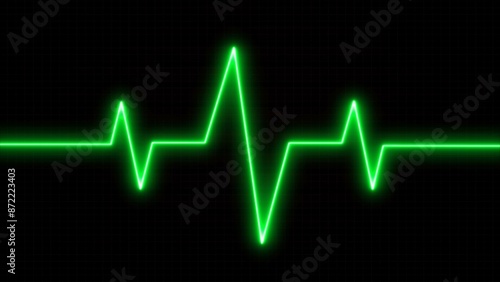 EKG heart line monitor. Emergency EKG monitoring. pulse line. ECG heartbeat monitor