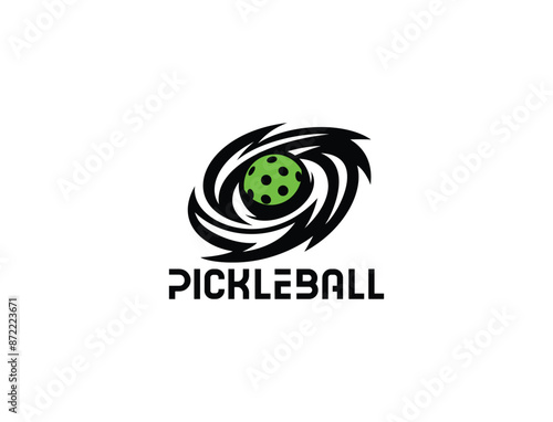 pickleball storm or tornado logo vector graphic for any business.