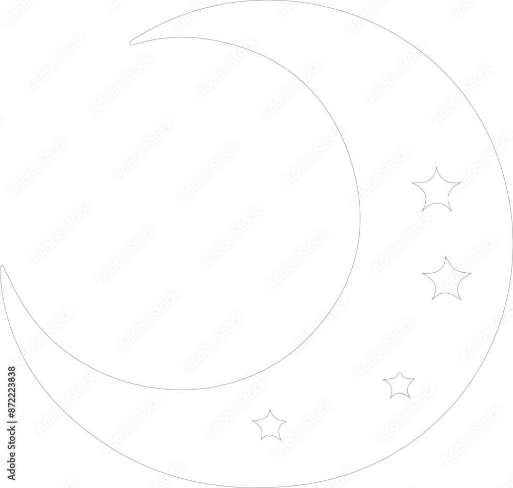 Crescent outline Crescent outline