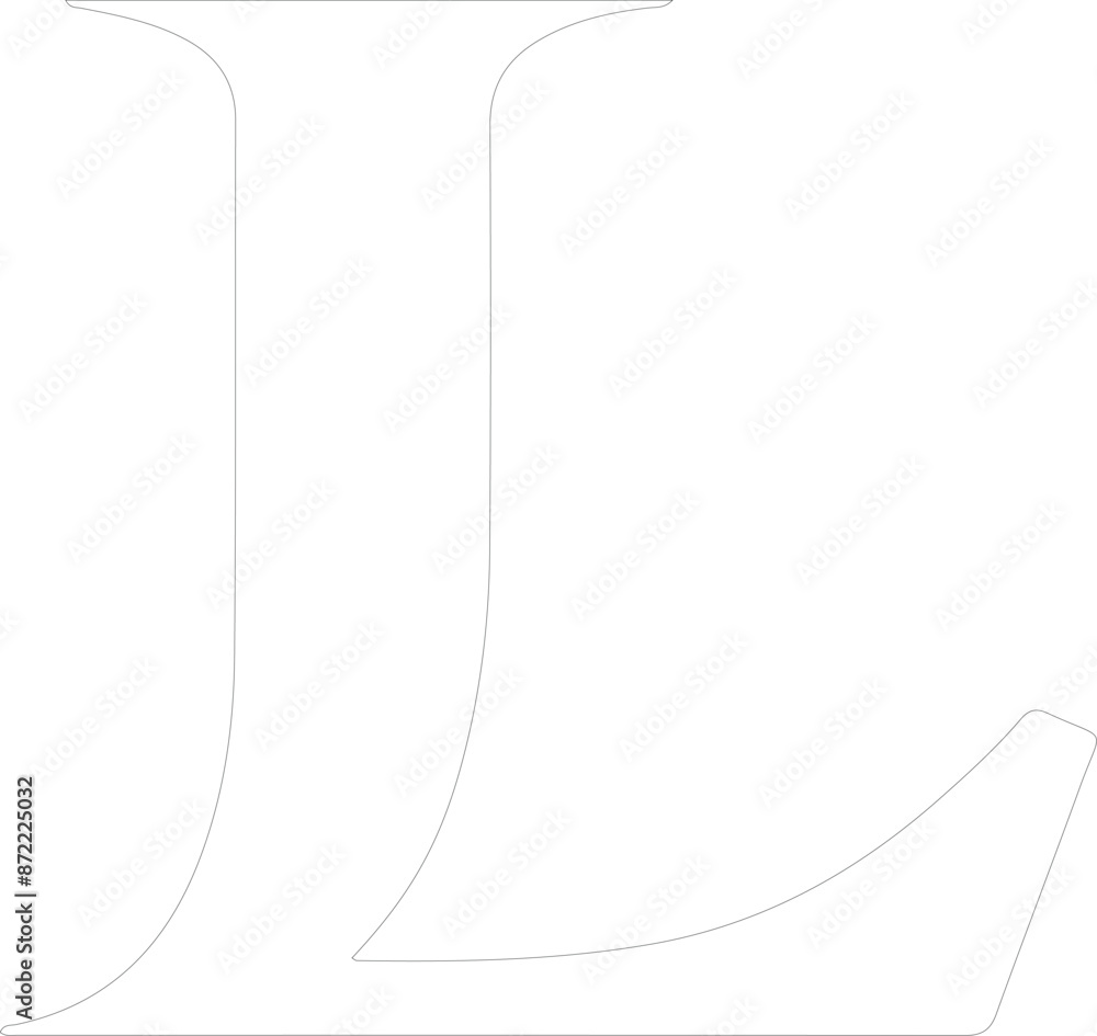 Letter L outline Letter L outline