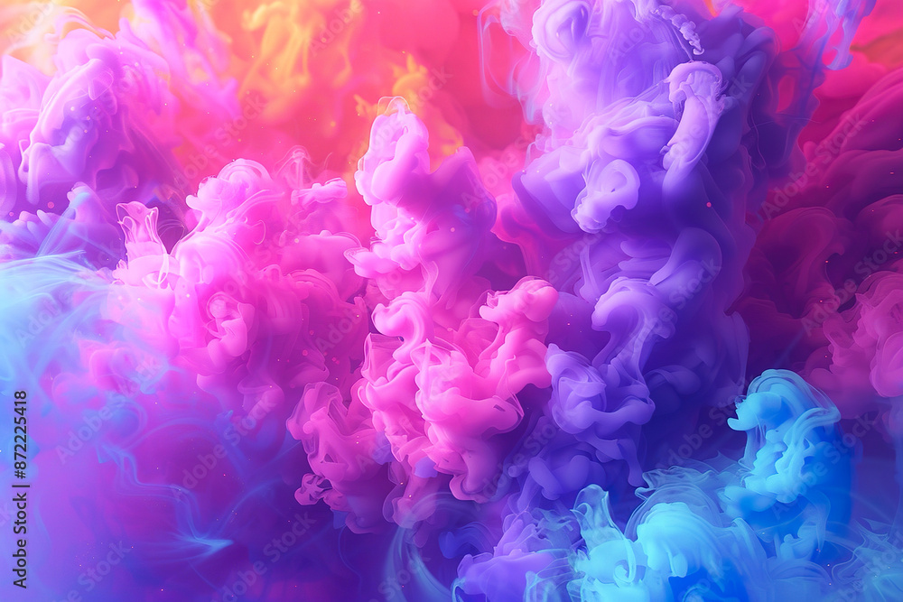 Fototapeta premium A colorful smokey background with a rainbow of colors, generative ai image.