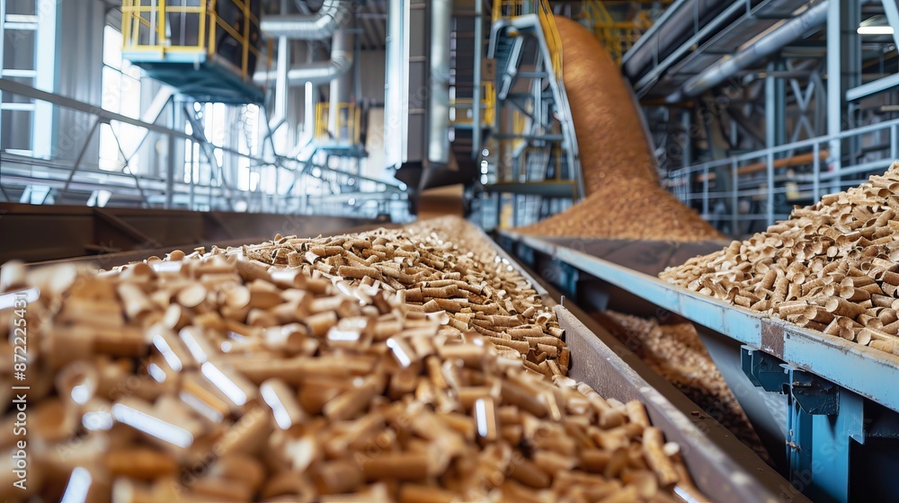 Wood Pellet Production Line in a Factory Wood Pellet Production Line in a Factory