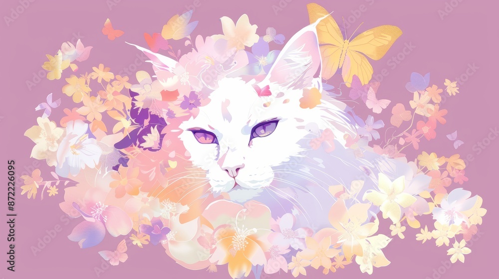 cat among flowers cat among flowers