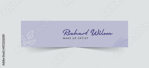 Purple minimalist personal linkedin banner