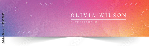 Modern grainy personal linkedin banner