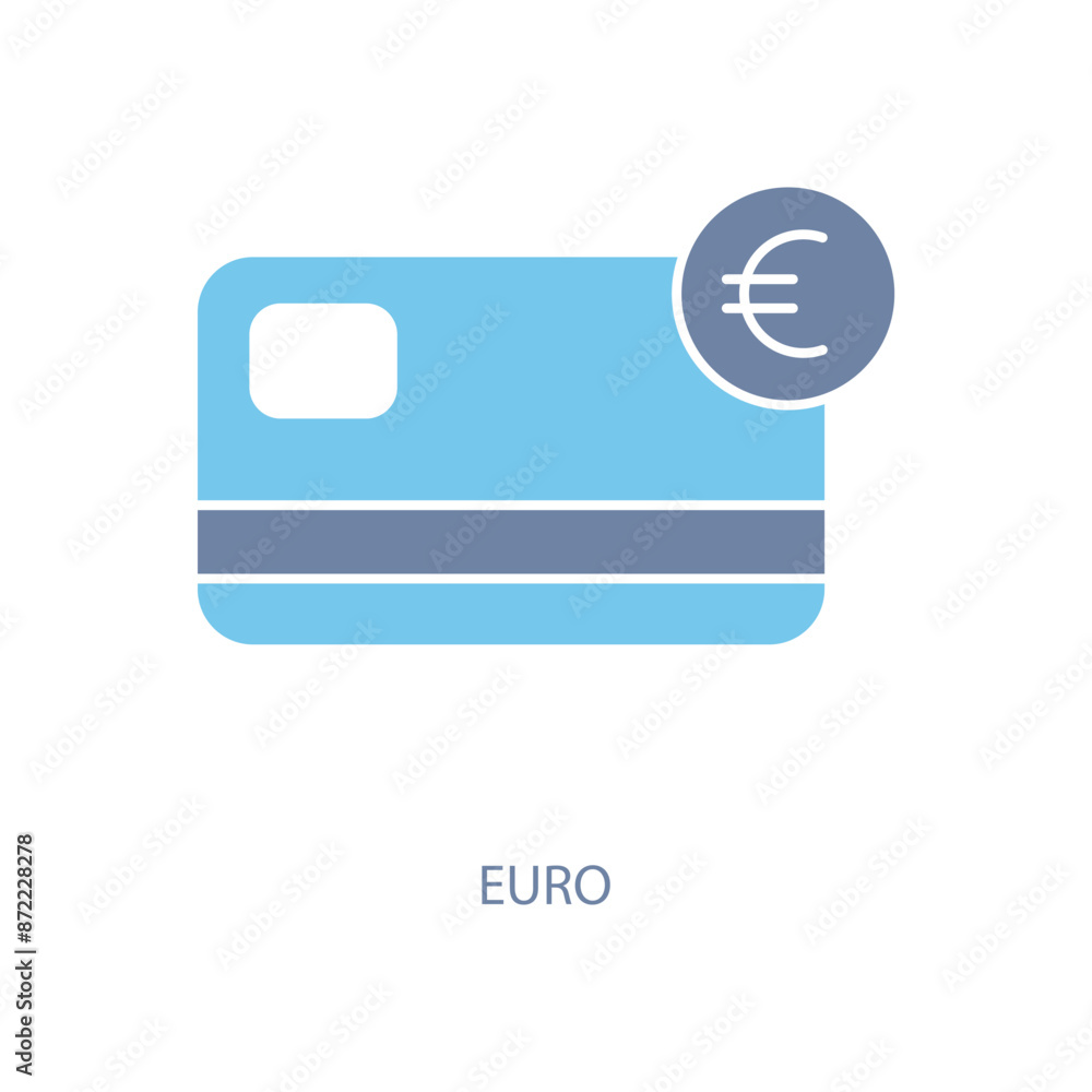 euro concept line icon. Simple element illustration. euro concept outline symbol design. euro concept line icon. Simple element illustration. euro concept outline symbol design.