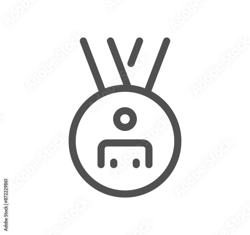 Cv and resume self presentation related icon outline and linear vector. 