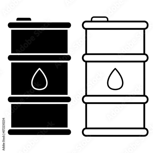 oil barrel icon. oil barrel vector illustration, isolated on white