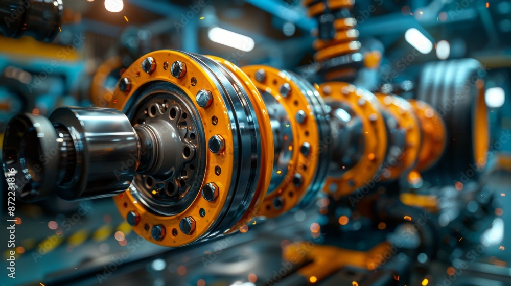 Obraz premium High-Precision Industrial Machine Components - Generative AI