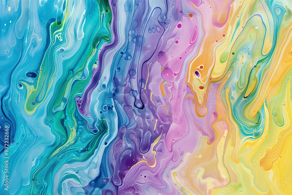 A colorful painting with a blue and yellow swirl, generative ai image. A colorful painting with a blue and yellow swirl, generative ai image.