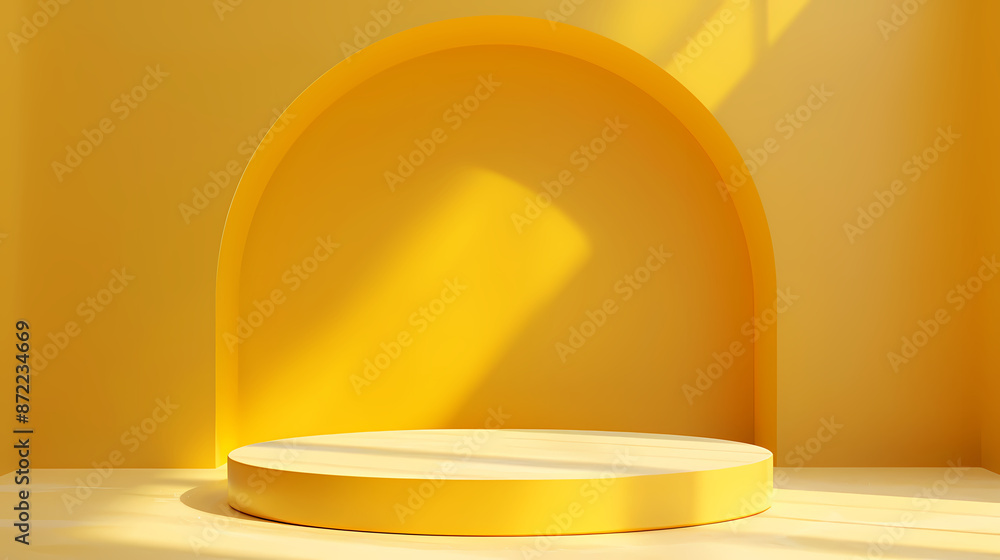 Empty round podium, mockup for product presentation Empty round podium, mockup for product presentation