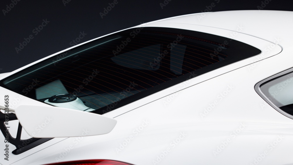 Rear window on a car Rear window on a car