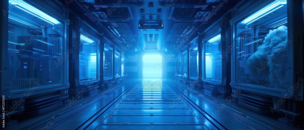 A futuristic research lab where scientists harness the supernatural properties of clouds to conduct experiments A futuristic research lab where scientists harness the supernatural properties of clouds to conduct experiments