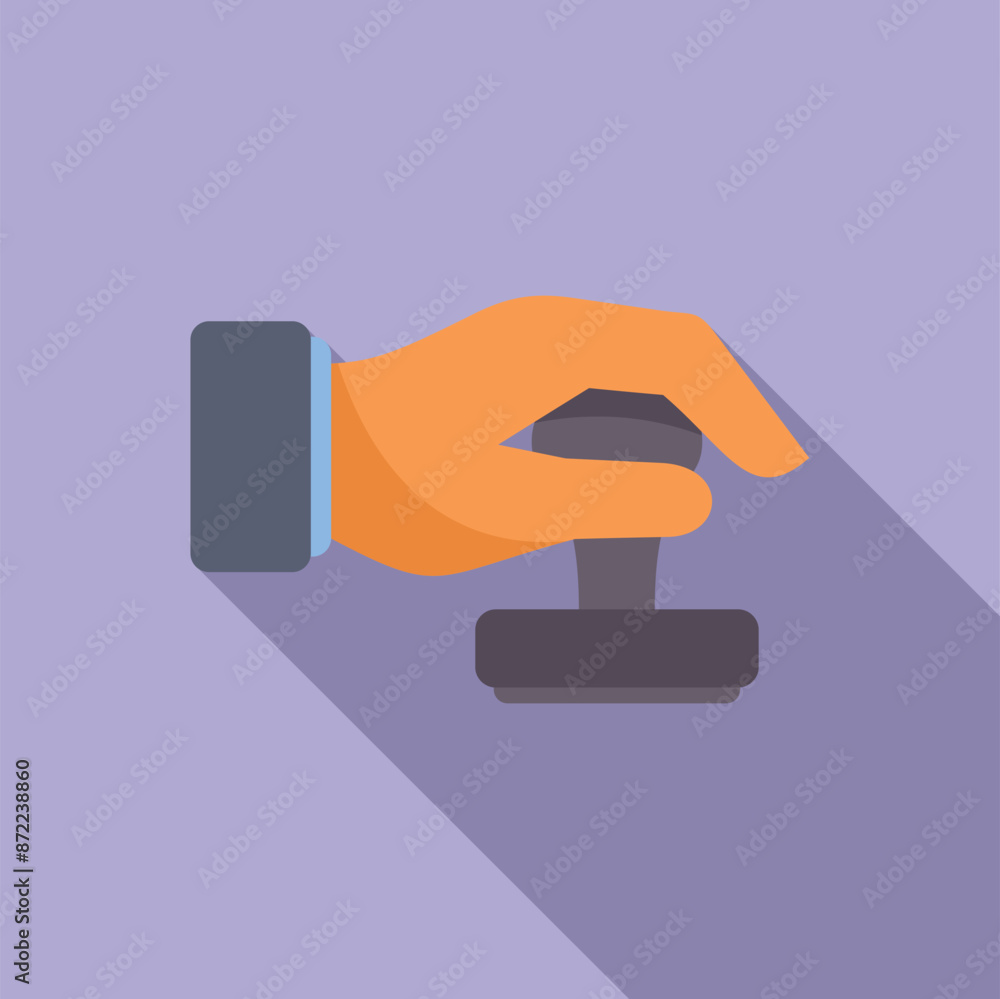 Notary public is stamping a document with a corporate seal Notary public is stamping a document with a corporate seal