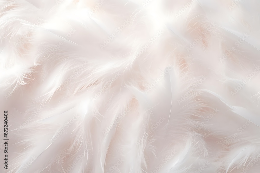 White feathers background Closeup of white fluffy feathers texture
White feathers background Closeup of white fluffy feathers texture