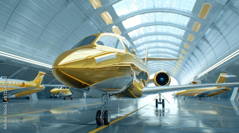 An innovative airport where planes are reinforced with mystical gold An innovative airport where planes are reinforced with mystical gold
