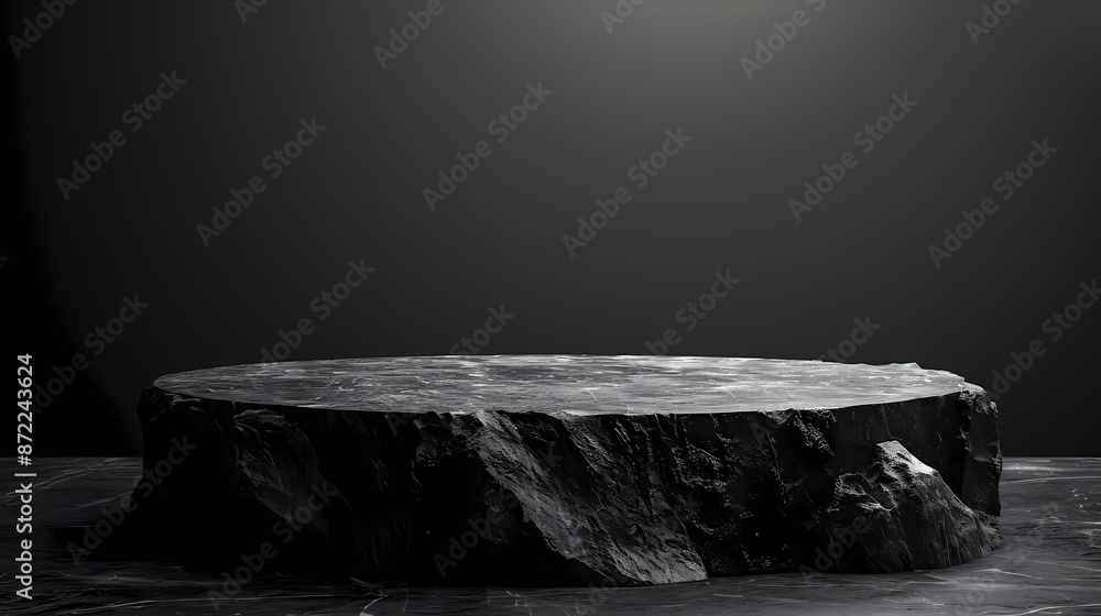 Black stone podium for product display Black stone podium for product display